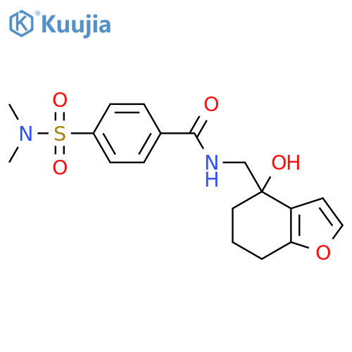 4-(dimethylsulfamoyl)-N-(4-hydroxy-4,5,6,7-tetrahydro-1-benzofuran-4-yl)methylbenzamide structure