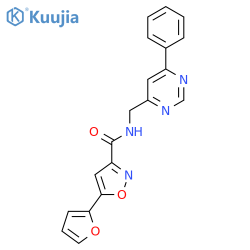 5-(furan-2-yl)-N-(6-phenylpyrimidin-4-yl)methyl-1,2-oxazole-3-carboxamide structure