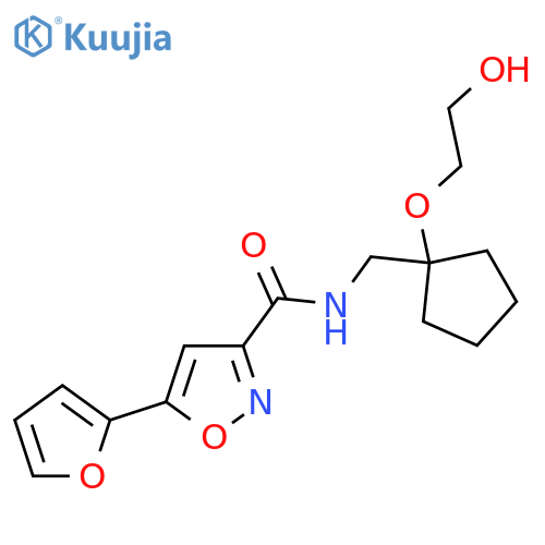 5-(furan-2-yl)-N-{1-(2-hydroxyethoxy)cyclopentylmethyl}-1,2-oxazole-3-carboxamide structure
