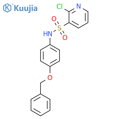 N-4-(benzyloxy)phenyl-2-chloropyridine-3-sulfonamide structure