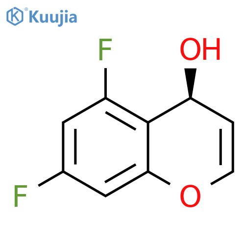 4H-1-Benzopyran-4-ol, 5,7-difluoro-, (4S)- structure