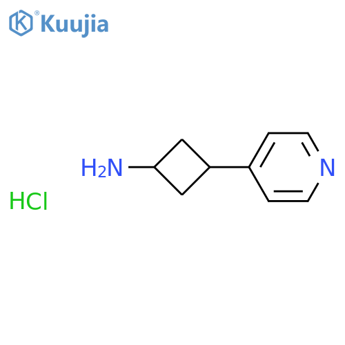 3-Pyridin-4-ylcyclobutan-1-amine;hydrochloride structure