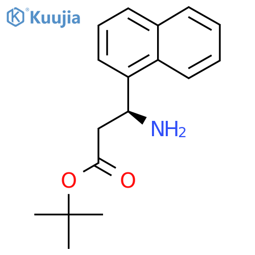 tert-butyl (3S)-3-amino-3-(naphthalen-1-yl)propanoate structure