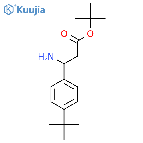 Tert-butyl 3-amino-3-(4-tert-butylphenyl)propanoate structure