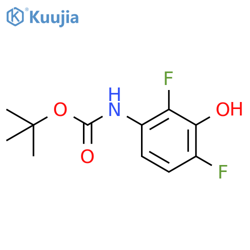 tert-butyl N-(2,4-difluoro-3-hydroxyphenyl)carbamate structure