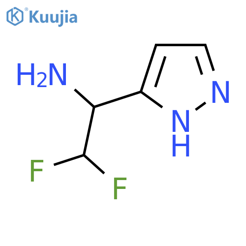 2,2-difluoro-1-(1H-pyrazol-5-yl)ethan-1-amine structure