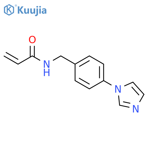 N-{4-(1H-imidazol-1-yl)phenylmethyl}prop-2-enamide structure