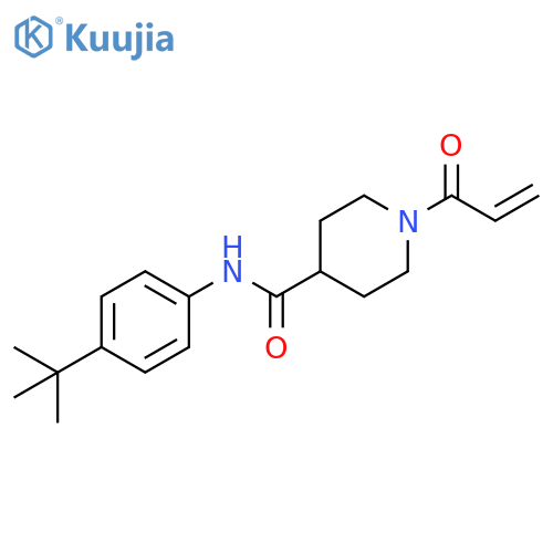 N-[4-(1,1-Dimethylethyl)phenyl]-1-(1-oxo-2-propen-1-yl)-4-piperidinecarboxamide structure