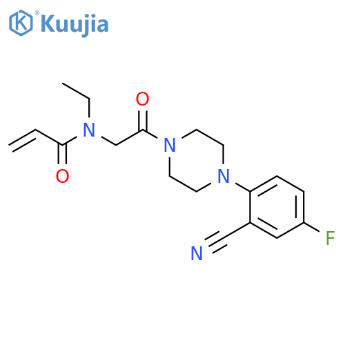 N-[2-[4-(2-Cyano-4-fluorophenyl)-1-piperazinyl]-2-oxoethyl]-N-ethyl-2-propenamide structure