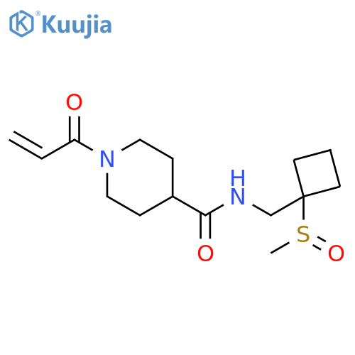 N-[[1-(Methylsulfinyl)cyclobutyl]methyl]-1-(1-oxo-2-propen-1-yl)-4-piperidinecarboxamide structure