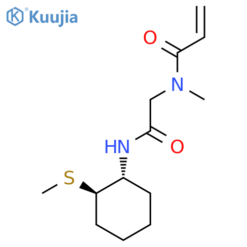 rac-N-methyl-N-({(1R,2R)-2-(methylsulfanyl)cyclohexylcarbamoyl}methyl)prop-2-enamide structure