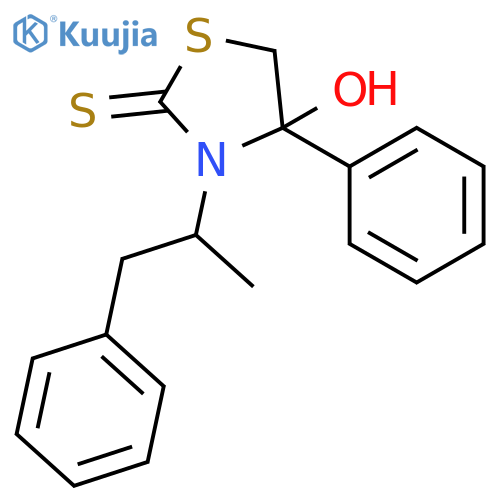 2-Thiazolidinethione,4-hydroxy-3-(1-methyl-2-phenylethyl)-4-phenyl- structure