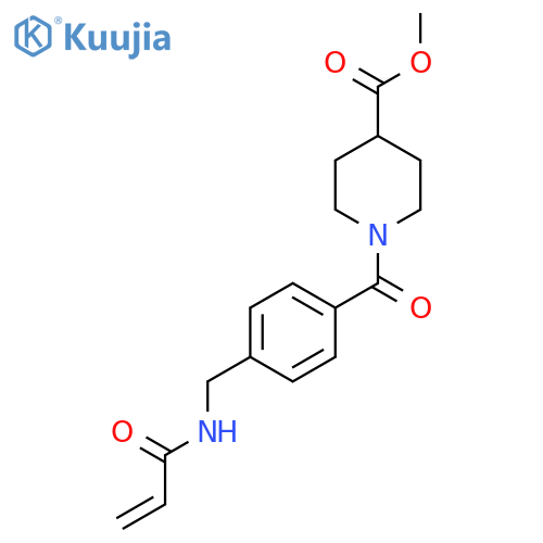 Methyl 1-[4-[(prop-2-enoylamino)methyl]benzoyl]piperidine-4-carboxylate structure