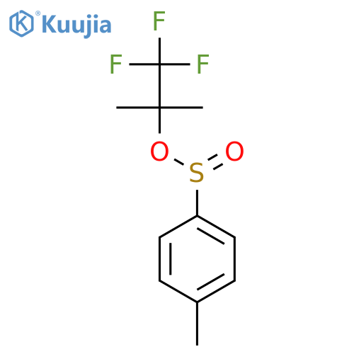(1,1,1-trifluoro-2-methylpropan-2-yl) 4-methylbenzenesulfinate structure