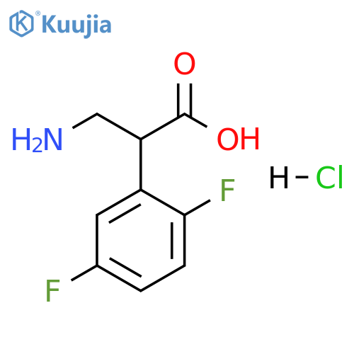 Benzeneacetic acid, α-(aminomethyl)-2,5-difluoro-, hydrochloride (1:1) structure