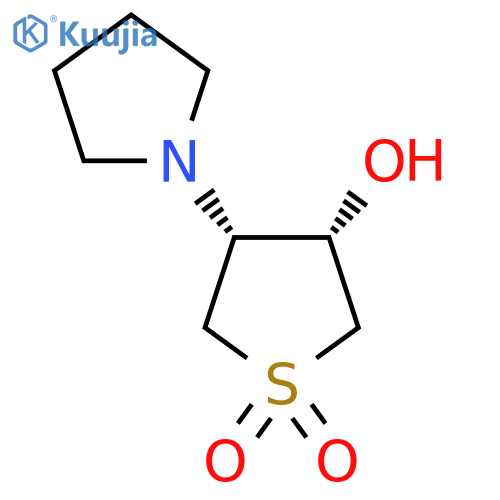 (3S,4R)-1,1-dioxo-4-pyrrolidin-1-ylthiolan-3-ol structure