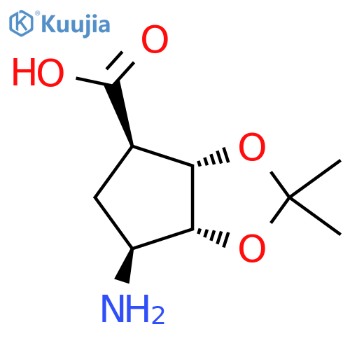 (3aS,4R,6S,6aR)-6-Amino-2,2-dimethyltetrahydro-4H-cyclopenta[d][1,3]dioxole-4-carboxylic acid structure