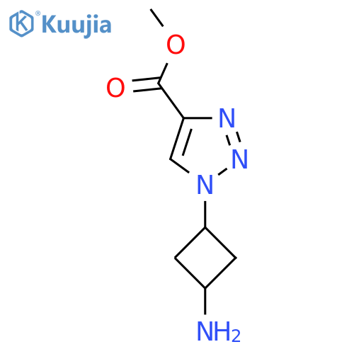 methyl 1-(3-aminocyclobutyl)-1H-1,2,3-triazole-4-carboxylate structure