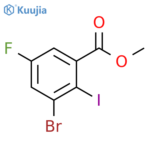 Benzoic acid, 3-bromo-5-fluoro-2-iodo-, methyl ester structure