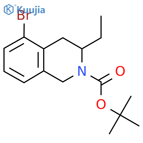 tert-butyl 5-bromo-3-ethyl-1,2,3,4-tetrahydroisoquinoline-2-carboxylate structure