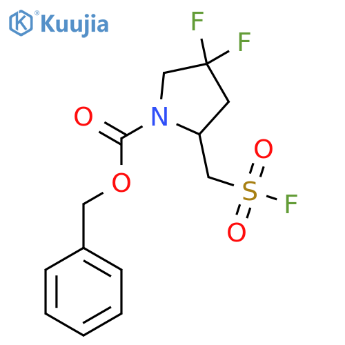 Benzyl 4,4-difluoro-2-[(fluorosulfonyl)methyl]pyrrolidine-1-carboxylate structure
