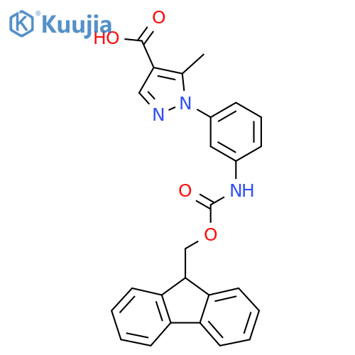 1-[3-({[(9H-fluoren-9-yl)methoxy]carbonyl}amino)phenyl]-5-methyl-1H-pyrazole-4-carboxylic acid structure
