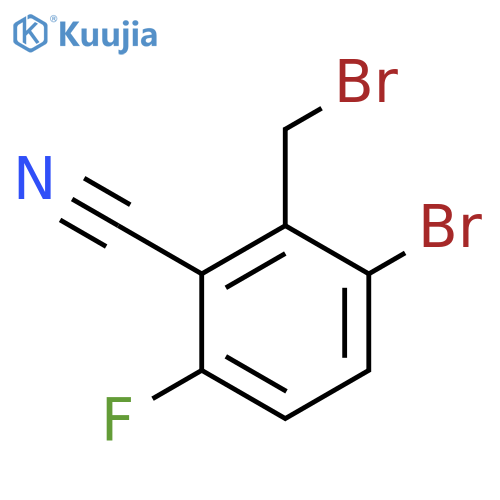 3-Bromo-2-(bromomethyl)-6-fluorobenzonitrile structure