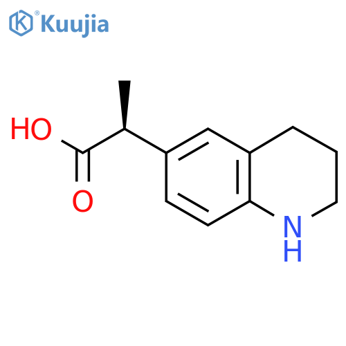 (2S)-2-(1,2,3,4-tetrahydroquinolin-6-yl)propanoic acid structure