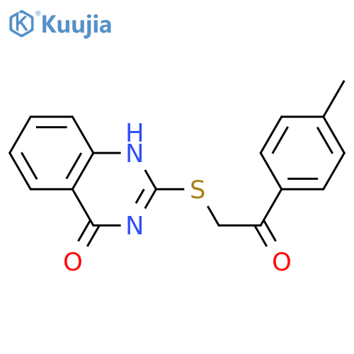 2-[2-(4-methylphenyl)-2-oxoethyl]sulfanyl-1H-quinazolin-4-one structure