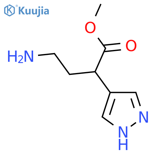 methyl 4-amino-2-(1H-pyrazol-4-yl)butanoate structure
