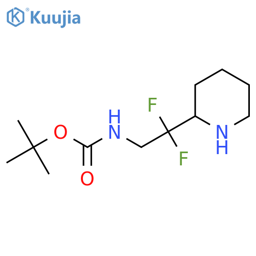 tert-butyl N-[2,2-difluoro-2-(piperidin-2-yl)ethyl]carbamate structure