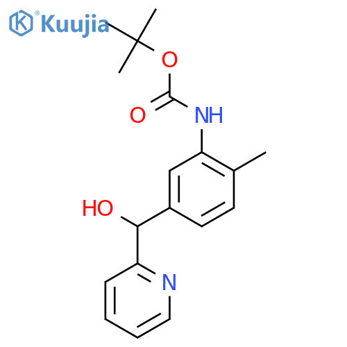tert-butyl N-{5-[hydroxy(pyridin-2-yl)methyl]-2-methylphenyl}carbamate structure