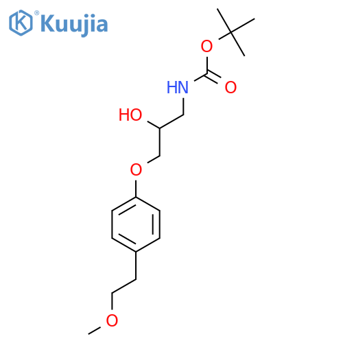 tert-butyl N-{2-hydroxy-3-[4-(2-methoxyethyl)phenoxy]propyl}carbamate structure