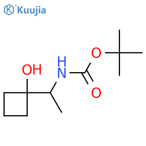 tert-butyl N-[1-(1-hydroxycyclobutyl)ethyl]carbamate structure