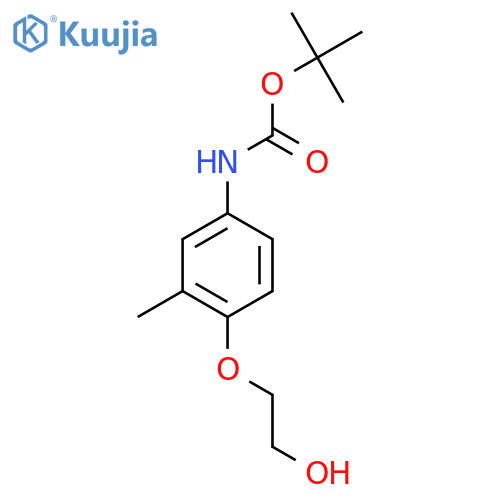 tert-butyl N-[4-(2-hydroxyethoxy)-3-methylphenyl]carbamate structure