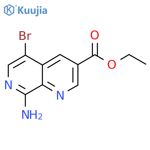 Ethyl 8-amino-5-bromo-1,7-naphthyridine-3-carboxylate structure