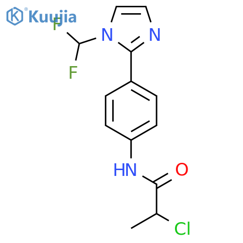 2-Chloro-N-[4-[1-(difluoromethyl)imidazol-2-yl]phenyl]propanamide structure