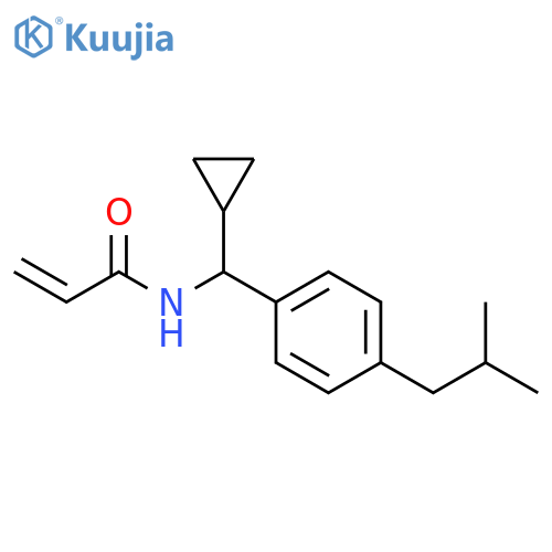 N-{cyclopropyl4-(2-methylpropyl)phenylmethyl}prop-2-enamide structure