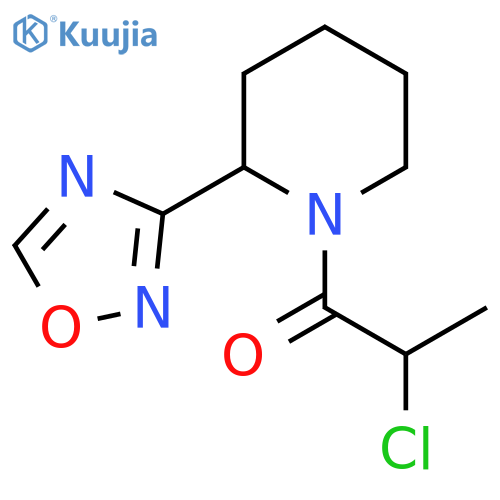 2-Chloro-1-[2-(1,2,4-oxadiazol-3-yl)piperidin-1-yl]propan-1-one structure