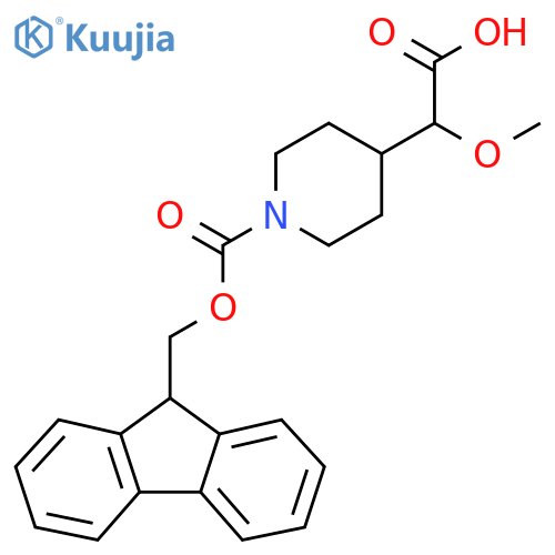 2-[1-(9H-Fluoren-9-ylmethoxycarbonyl)piperidin-4-yl]-2-methoxyacetic acid structure