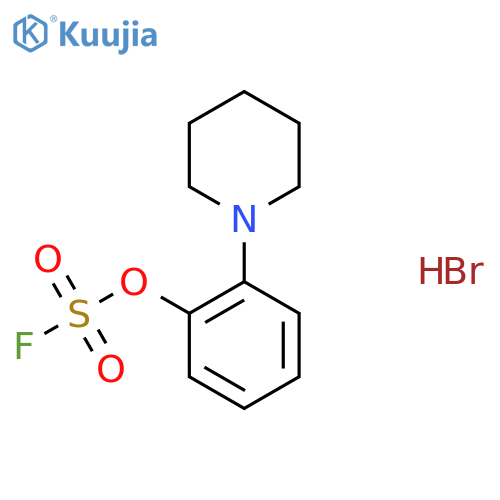 2-(Piperidin-1-yl)phenyl sulfurofluoridate hydrobromide structure