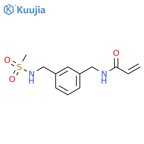 N-{3-(methanesulfonamidomethyl)phenylmethyl}prop-2-enamide structure