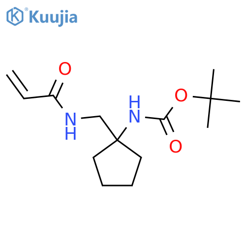 tert-butyl N-{1-(prop-2-enamido)methylcyclopentyl}carbamate structure