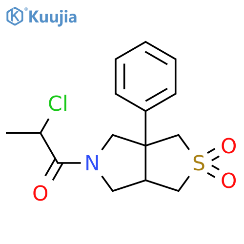 2-Chloro-1-(tetrahydro-2,2-dioxido-3a-phenyl-1H-thieno[3,4-c]pyrrol-5(3H)-yl)-1-propanone structure