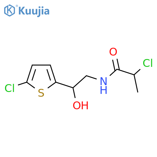 2-chloro-N-[2-(5-chlorothiophen-2-yl)-2-hydroxyethyl]propanamide structure