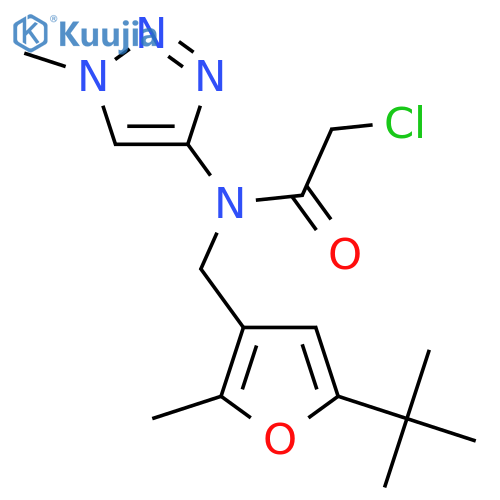 N-[(5-Tert-butyl-2-methylfuran-3-yl)methyl]-2-chloro-N-(1-methyltriazol-4-yl)acetamide structure