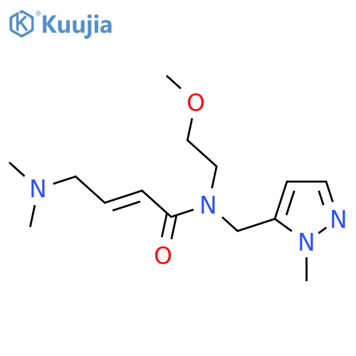 (2E)-4-(dimethylamino)-N-(2-methoxyethyl)-N-(1-methyl-1H-pyrazol-5-yl)methylbut-2-enamide structure