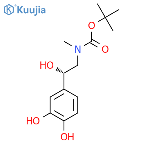 tert-butyl N-(2S)-2-(3,4-dihydroxyphenyl)-2-hydroxyethyl-N-methylcarbamate structure