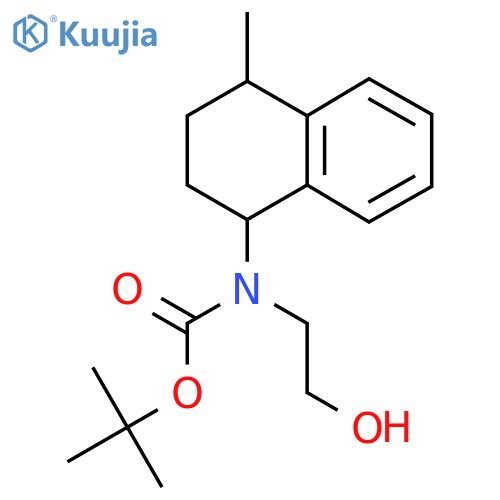tert-butyl N-(2-hydroxyethyl)-N-(4-methyl-1,2,3,4-tetrahydronaphthalen-1-yl)carbamate structure