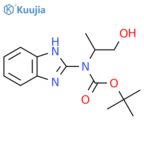 tert-butyl N-(1H-1,3-benzodiazol-2-yl)-N-(1-hydroxypropan-2-yl)carbamate structure